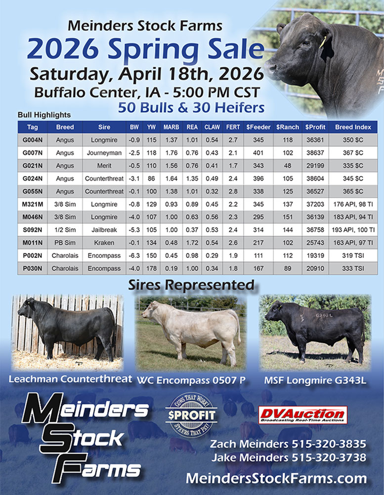 Meinders 2025 Spring Sale